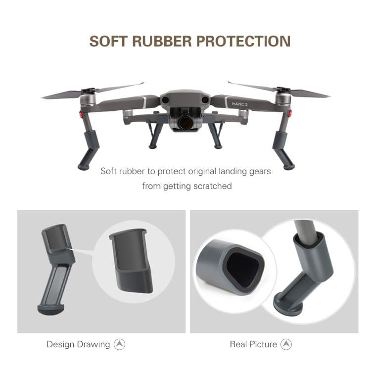 Shock Absorbing Height Extender Landing Leg Bracket for DJI Mavic 2 Pro / Zoom(Black)