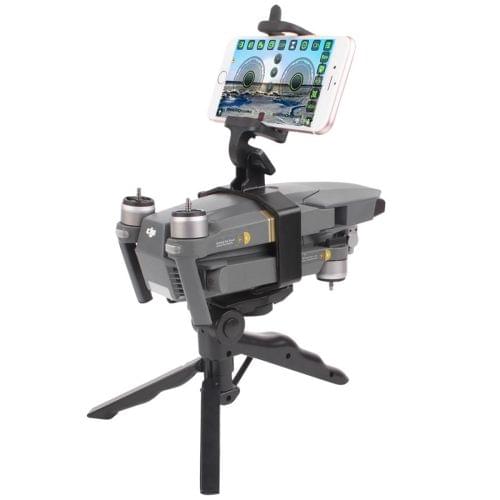 Hand Grip Handheld Gimbal Stabilizer Tripod Mount with Phone Clamp for DJI Mavic Pro(Black)
