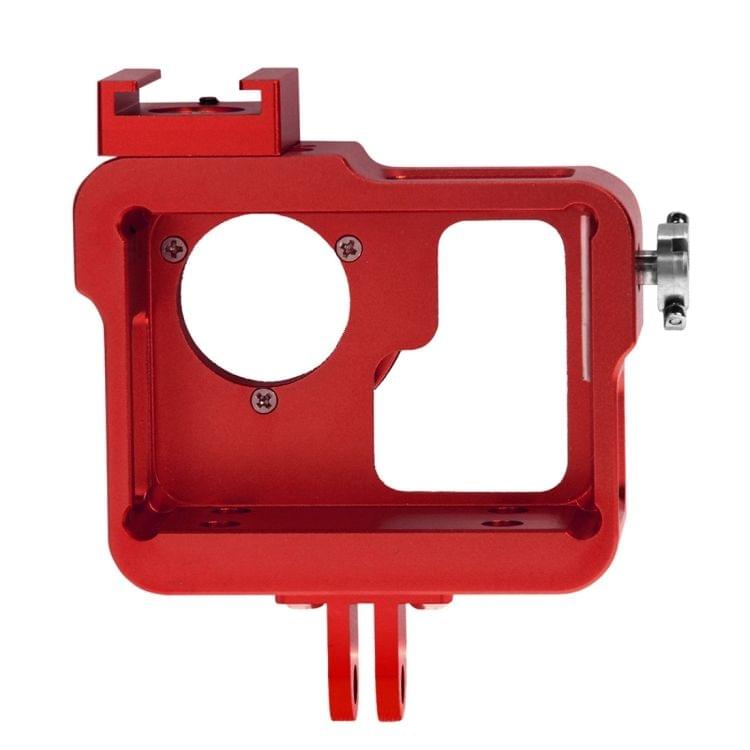 PULUZ Housing Shell CNC Aluminum Alloy Protective Cage with 37mm UV Lens Filter & Lens Cap for GoPro HERO3+ /3(Red)