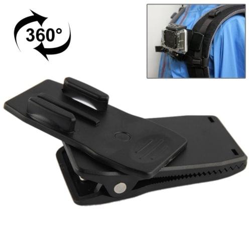 360 Degree Rotation Quick Release Backpack Rucksack Hat Clip Clamp Mount for GoPro  NEW HERO /HERO6   /5 Session /5 /4 Session /4 /3+ /3 /2 /1, Other Sport Cameras