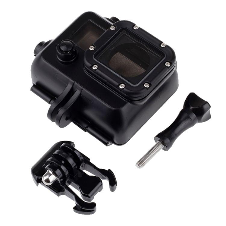 Black Edition Waterproof Housing Protective Case with Buckle Basic Mount for GoPro HERO4 /3+(Black)