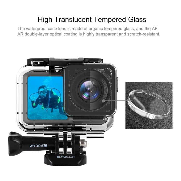 PULUZ 61m Underwater Waterproof Housing Diving Case for DJI Osmo Acition, with Buckle Basic Mount & Screw\t    \t\t        \t
                        \t
    \t\t\t\t    \t\t\t\t ()