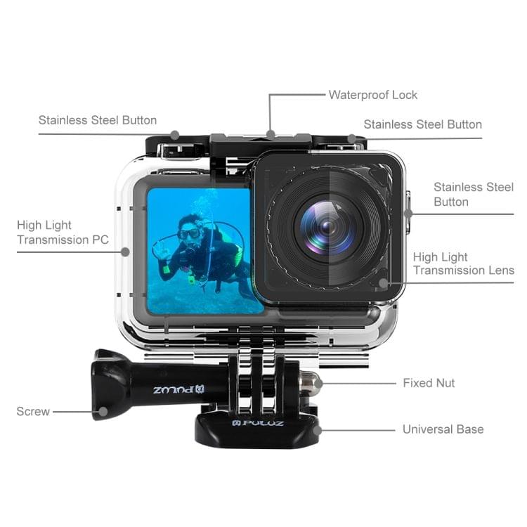 PULUZ 61m Underwater Waterproof Housing Diving Case for DJI Osmo Acition, with Buckle Basic Mount & Screw\t    \t\t        \t
                        \t
    \t\t\t\t    \t\t\t\t ()