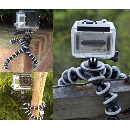 M-MO Mini Octopus Tripod with Tripod Adapter for GoPro  NEW HERO /HERO6   /5 /5 Session /4 Session /4 /3+ /3 /2 /1, Xiaoyi and Other Action Cameras (ST-105)