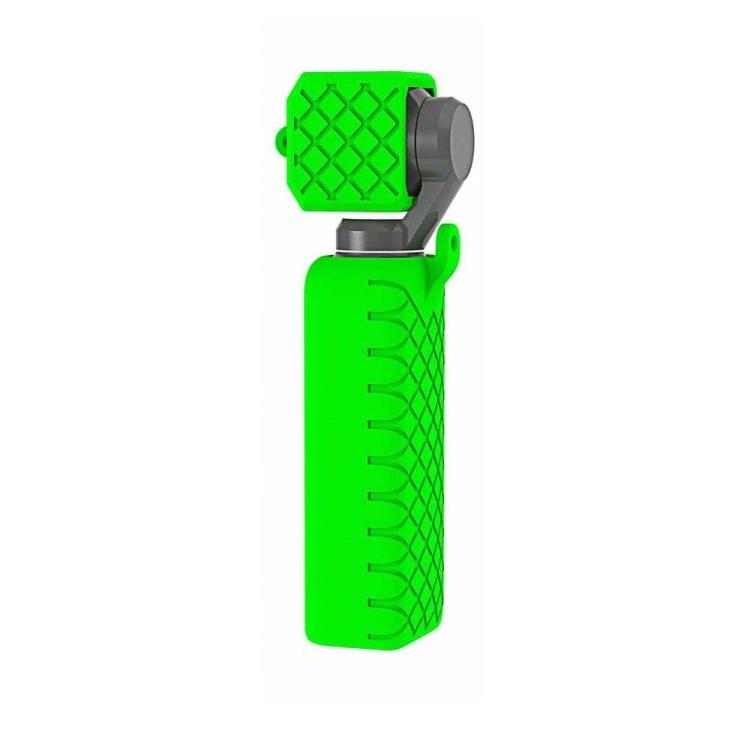 PULUZ  2 in 1 Diamond Texture Silicone Cover Case Set for DJI OSMO Pocket(Green)