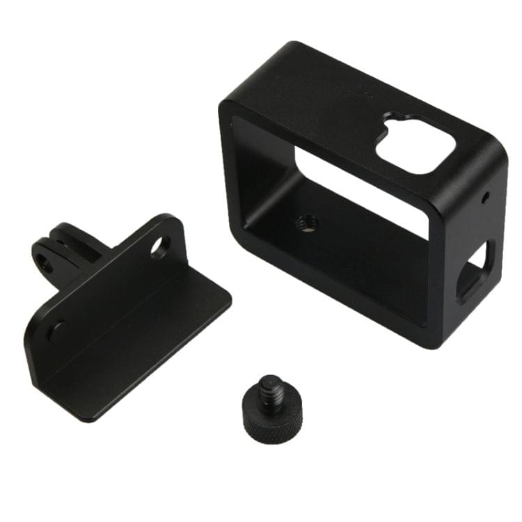 Aluminum Alloy Border Frame Mount Protective Housing Case Cover for GoPro HERO6 Black / HERO5 Black / HERO7 Black (Black)