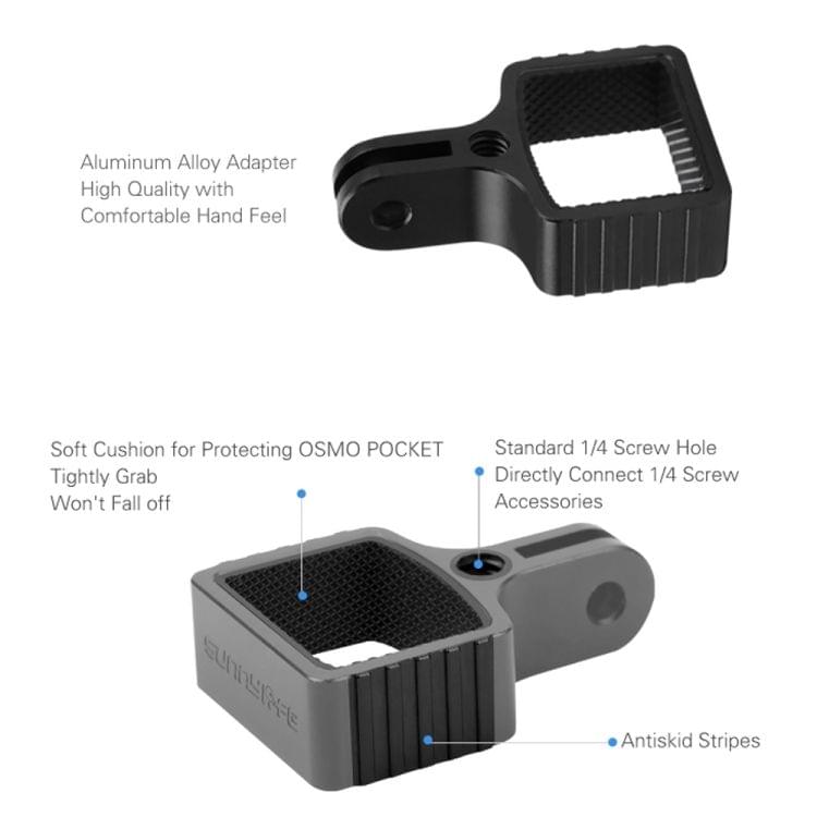 Sunnylife OP-Q9199 Metal Adapter + Car Suction Cup  for DJI OSMO Pocket