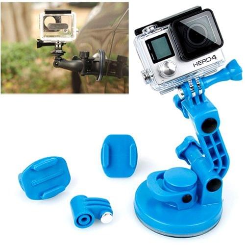 TMC Car Suction Cup Mount + Tripod Adapter + Handle Screw for GoPro  NEW HERO /HERO6   /5 /5 Session /4 Session /4 /3+ /3 /2 /1, Xiaoyi and Other Action Cameras(Blue)