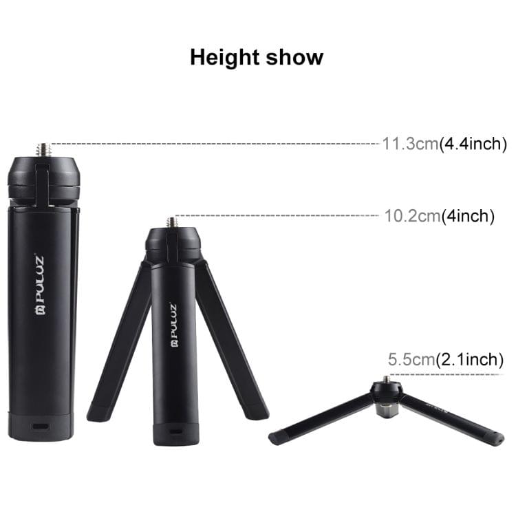 PULUZ Mini Metal Desktop Tripod Mount + Metal Phone Clamp Mount + Expansion Fixed Stand Bracket for DJI OSMO Pocket