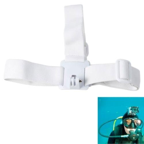 ST-24 Anti-skid Adjustable Elastic Head Strap Belt for GoPro Hero 4 / 3+ / 3 / 2 / 1(White)