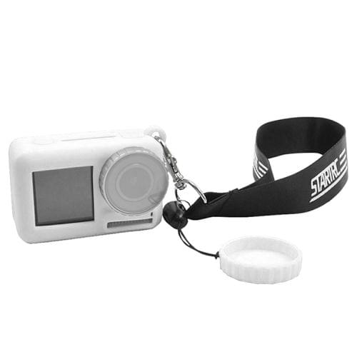 STARTRC Lens Cap + Silicone Case + Hand Strap for DJI OSMO Action(White)