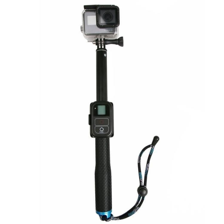 Handheld Aluminium Extendable Pole Monopod with Screw & Strap & Remote Control Buckle for GoPro HERO5 Session /5 /4 Session /4 /3+ /3 /2 /1, Xiaoyi Sport Cameras, Adjustment Length: 36-110cm(Blue)