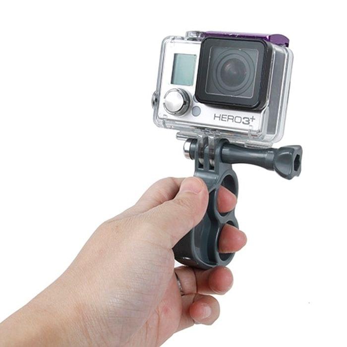 TMC HR273 Gen2  Fingers Grip with Thumb Screw for GoPro  NEW HERO /HERO6   /5 /5 Session /4 Session /4 /3+ /3 /2 /1, Xiaoyi and Other Action Cameras(Grey)