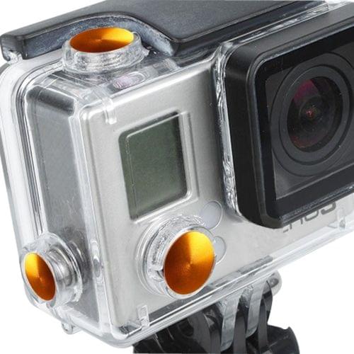 3 PCS TMC Aluminum Anodized Color Button Set for GoPro Hero 3+(Orange)