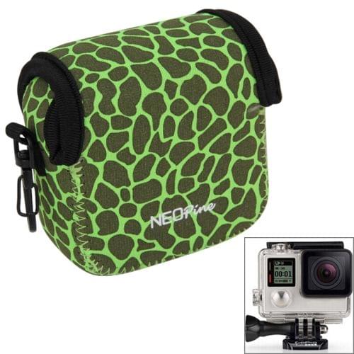 NEOPine GN-5 Leopard Texture GoPro Accessories Waterproof Housing Neoprene Inner Protective Bag Camera Pouch for GoPro HERO5/ 4 /3+ /3 /2 /1(Green)