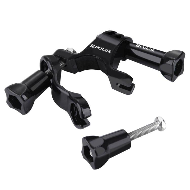 PULUZ Universal Bike Motorcycle Handlebar Mount with Screw for DJI Osmo Action, GoPro HERO7 /6 /5 /5 Session /4 Session /4 /3+ /3 /2 /1, Xiaoyi and Other Action Cameras(Black)