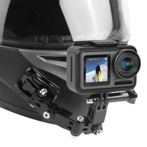 Cycling Helmet Adhesive Multi-Joint Arm Fixed Mount Set with J-Hook Buckle Mount & Screw for DJI Osmo Action, GoPro HERO7 /6 /5 /5 Session /4 Session /4 /3+ /3 /2 /1, Xiaoyi and Other Action Cameras