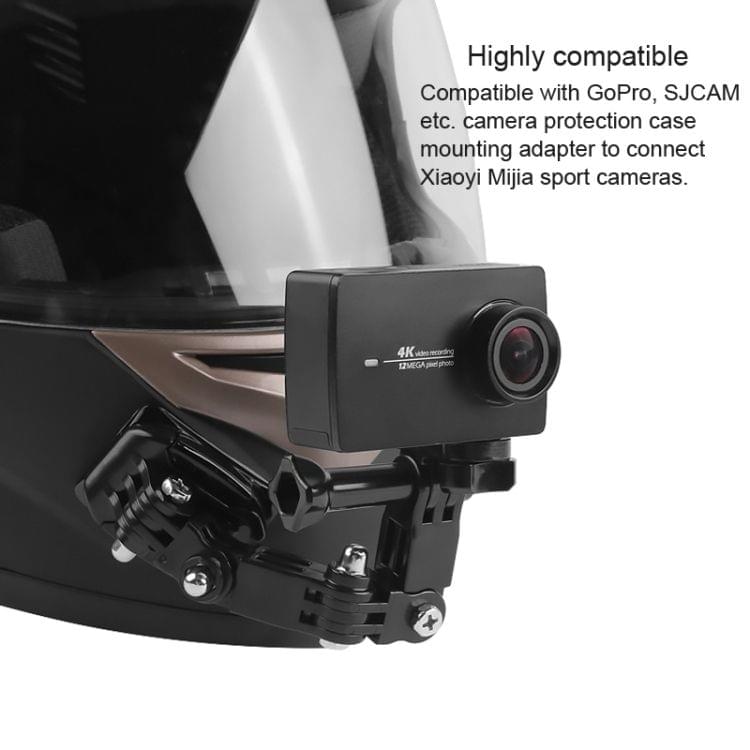 Cycling Helmet Adhesive Multi-Joint Arm Fixed Mount Set with J-Hook Buckle Mount & Screw for DJI Osmo Action, GoPro HERO7 /6 /5 /5 Session /4 Session /4 /3+ /3 /2 /1, Xiaoyi and Other Action Cameras