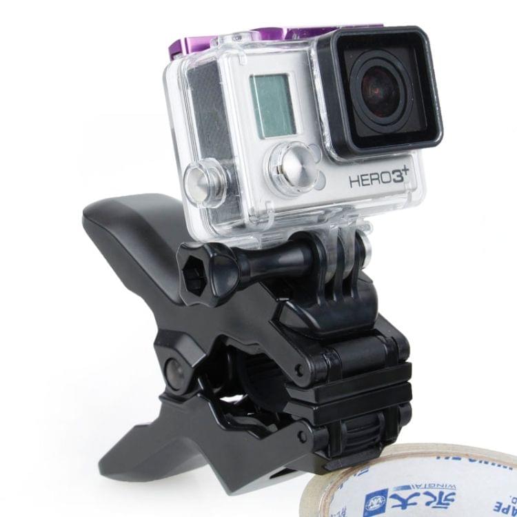 TMC HR219 Jaws Flex Clamp Mount with Buckle & Thumb Screw for GoPro  NEW HERO /HERO6   /5 Session /5 /4 Session /4 /3+ /3 /2 /1, Other Sport Cameras(Black)