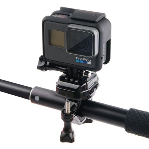 GP432 Bicycle Motorcycle Handlebar Mount for GoPro HERO7 /6 /5 /5 Session /4 Session /4 /3+ /3 /2 /1 / Fusion, Xiaoyi and Other Action Cameras(Black)
