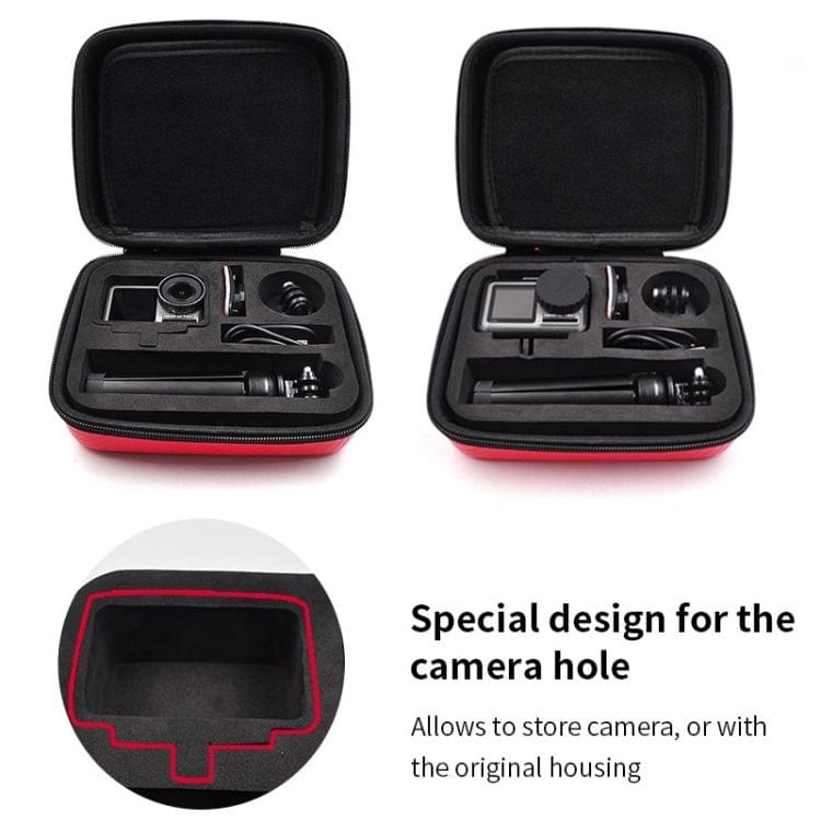 STARTRC Portable Shockproof Waterproof EVA+PU Storage Bag for DJI Osmo Action, Size: 18x15x6cm(Red)