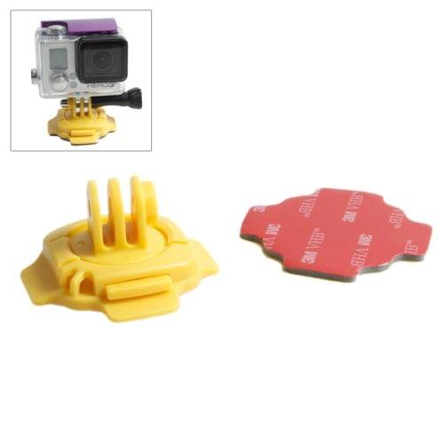 TMC HR107 360 Degree Mount for GoPro NEW HERO / HERO7 /6 /5 /5 Session /4 Session /4 /3+ /3 /2 /1, Xiaoyi and Other Action Cameras(Yellow)