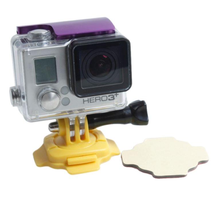 TMC HR107 360 Degree Mount for GoPro NEW HERO / HERO7 /6 /5 /5 Session /4 Session /4 /3+ /3 /2 /1, Xiaoyi and Other Action Cameras(Yellow)