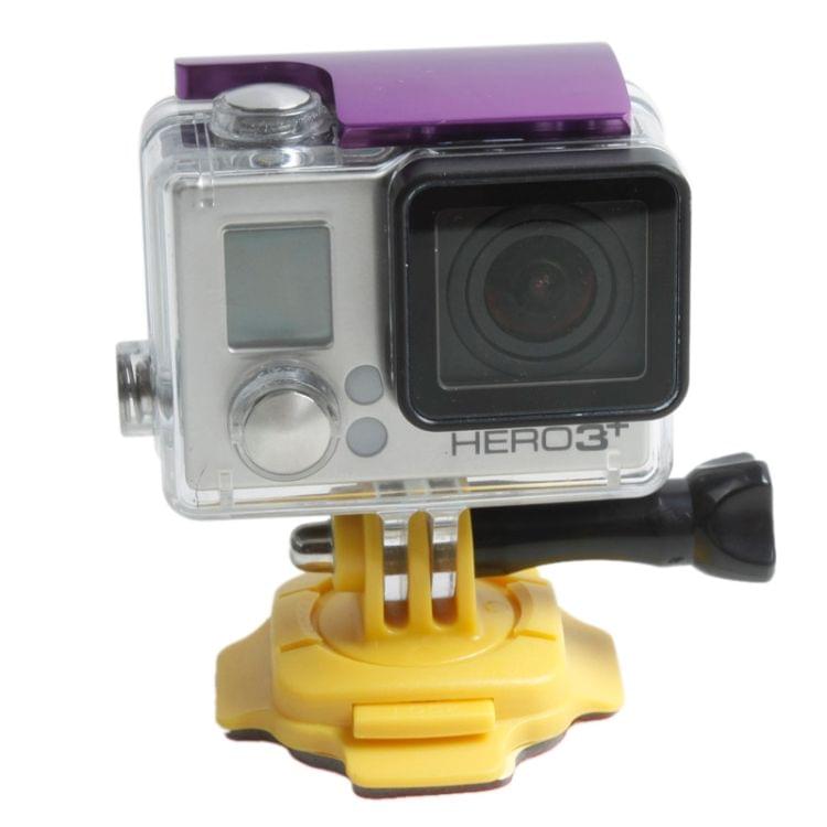 TMC HR107 360 Degree Mount for GoPro NEW HERO / HERO7 /6 /5 /5 Session /4 Session /4 /3+ /3 /2 /1, Xiaoyi and Other Action Cameras(Yellow)