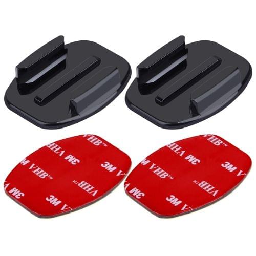 PULUZ 2 Flat Surface Mounts + 2 Adhesive Mount Stickers for GoPro  NEW HERO /HERO6   /5 /5 Session /4 Session /4 /3+ /3 /2 /1, Xiaoyi and Other Action Cameras