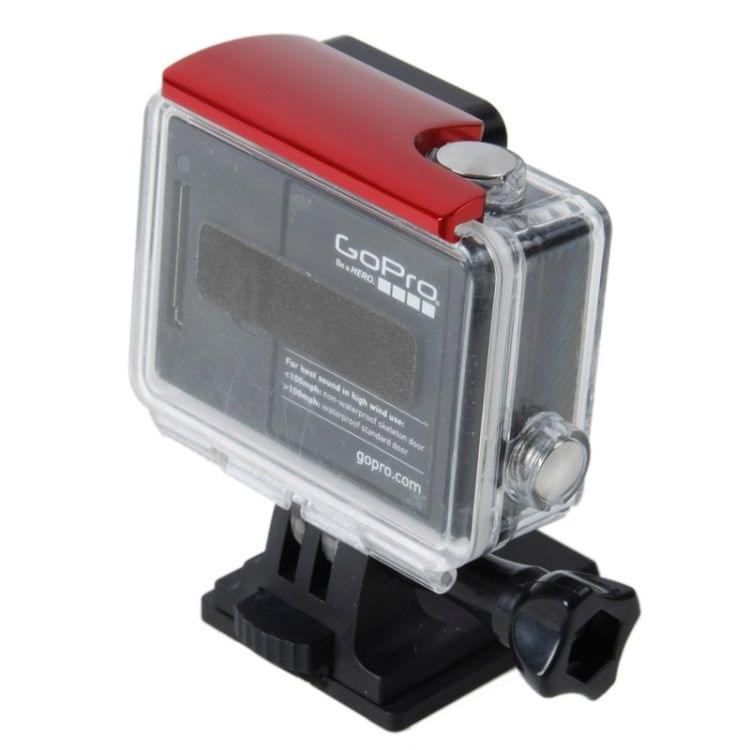 TMC CNC Aluminum Back Door Clip for Gopro Hero 4 / 3+(Red)