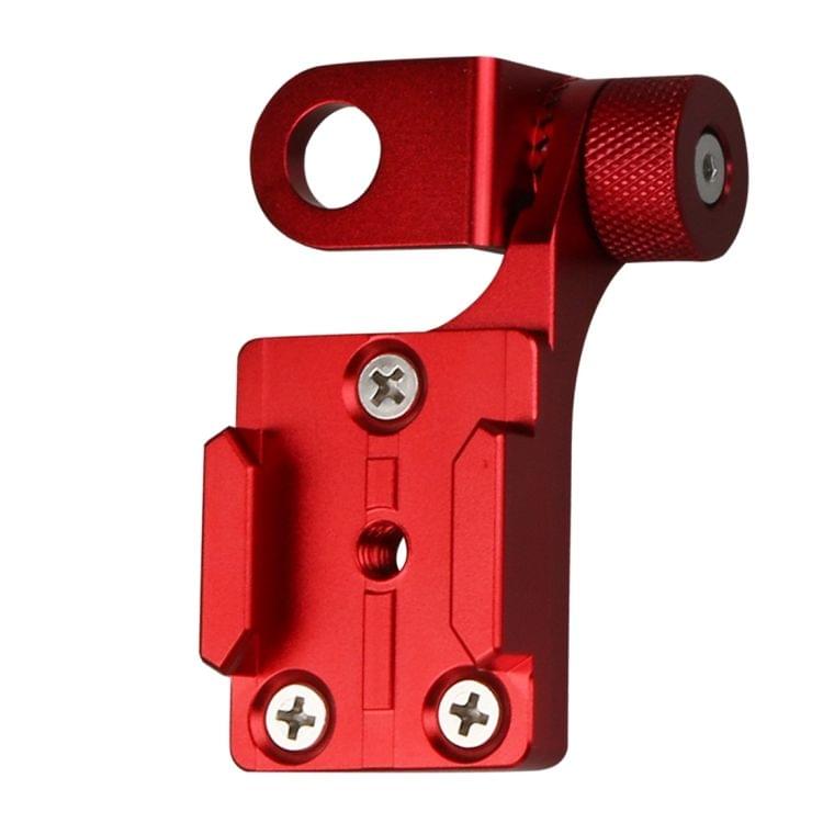 Motorcycle Rearview Mirror CNC Aluminum Alloy Stent Fixed Bracket Holder for GoPro  NEW HERO /HERO6  / 5 /5 Session /4 /3+ /3 /2 /1, Xiaomi Xiaoyi, SJCAM Camera(Red)
