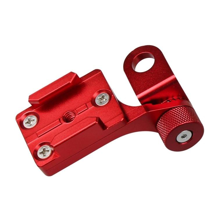 Motorcycle Rearview Mirror CNC Aluminum Alloy Stent Fixed Bracket Holder for GoPro  NEW HERO /HERO6  / 5 /5 Session /4 /3+ /3 /2 /1, Xiaomi Xiaoyi, SJCAM Camera(Red)