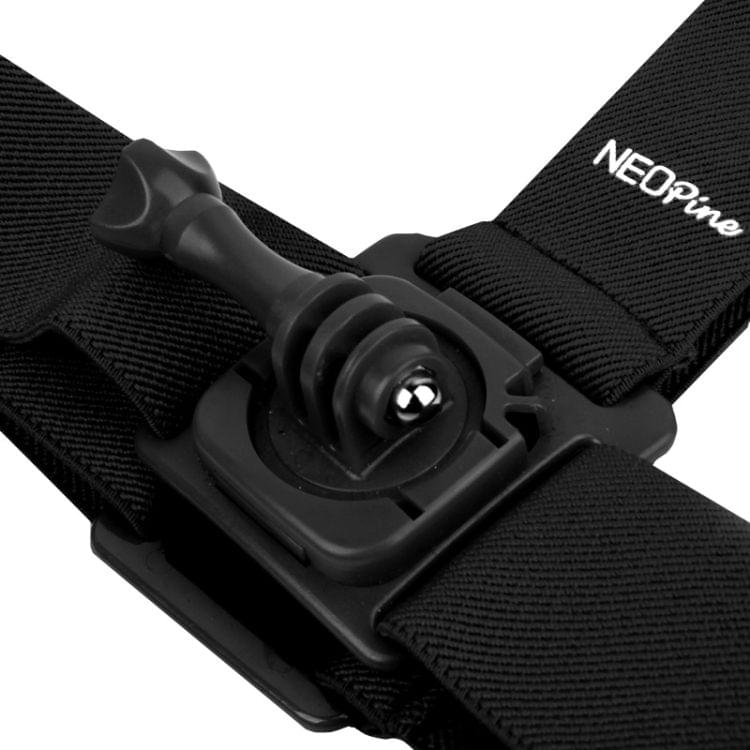 NEOpine GHS-2 Adjustable Action Camera Fixed Head Strap for GoPro HERO4 /3+ /3 /2 /1, Xiaomi Yi Sport Camera(Black)