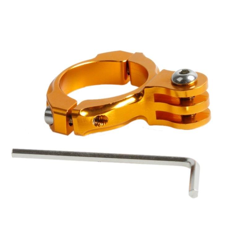 TMC HR87 Bike Aluminum Handle Bar Standard Mount for GoPro HERO6 /5 /5 Session /4 Session /4 /3+ /3 /2 /1, Xiaoyi and Other Action Cameras, Internal Diameter: 31.8mm(Gold)