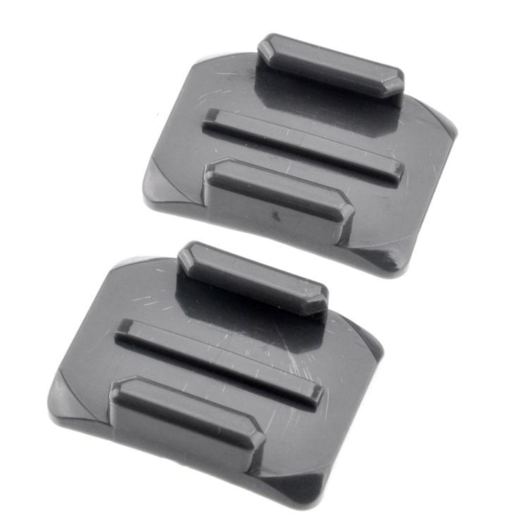 ST-12 2 x Curved Surface Adapters + 2 Adhesive Mount Stickers for GoPro  NEW HERO /HERO6   /5 /5 Session /4 Session /4 /3+ /3 /2 /1, Xiaoyi and Other Action Cameras(Grey)