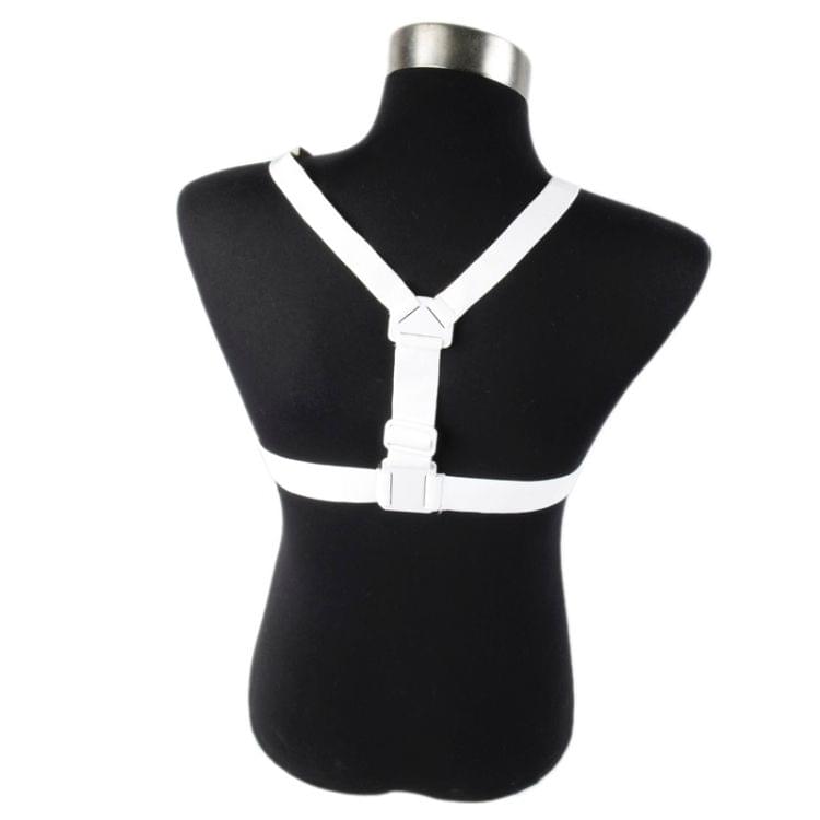 TMC HR47 Chest Belt for GoPro  NEW HERO /HERO6   /5 /5 Session /4 Session /4 /3+ /3 /2 /1, Xiaoyi and Other Action Cameras(White)