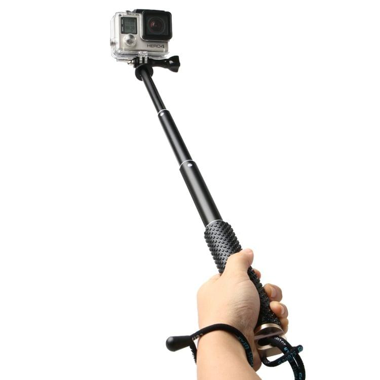 Handheld Extendable Pole Monopod with Screw for GoPro HERO5 Session /5 /4 Session /4 /3+ /3 /2 /1, Xiaoyi Sport Cameras, Max Length: 49cm(Gold)