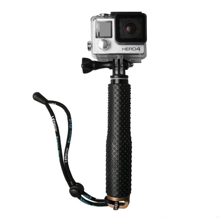 Handheld Extendable Pole Monopod with Screw for GoPro HERO5 Session /5 /4 Session /4 /3+ /3 /2 /1, Xiaoyi Sport Cameras, Max Length: 49cm(Gold)