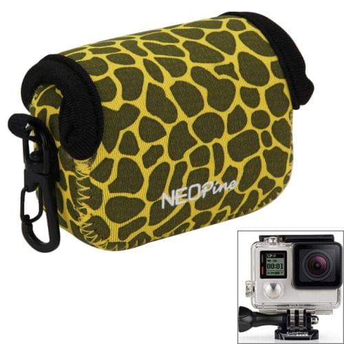NEOPine GN-6 Leopard Texture GoPro Accessories Waterproof Housing Neoprene Inner Protective Bag Camera Pouch for GoPro Hero4 /3+ /3(Yellow)