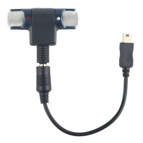 External Mini Stereo MIC Microphone with 17CM 3.5mm to Mini USB 10 Pin Adapter Cable for GoPro HERO 4 / 3+ / 3, Microphone Size: 5.5 * 5.5 * 1.5cm