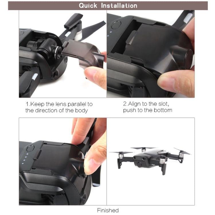Camera Lens Protective Hood Sunshade Gimbal Cover for DJI Mavic Air Drone(Black)