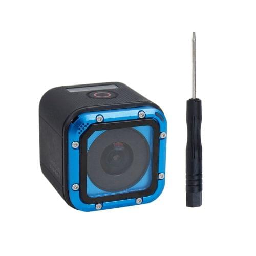 Aluminum Frame Lens Replacement Kit for GoPro HERO 4 Session(Blue)
