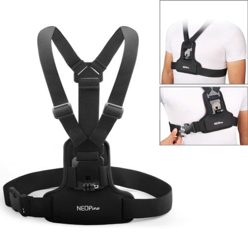 NEOPINE Elastic Fibers Diving Material Chest Belt for GoPro  NEW HERO /HERO6   /5 /5 Session /4 Session /4 /3+ /3 /2 /1, Xiaoyi and Other Action Cameras(Black)