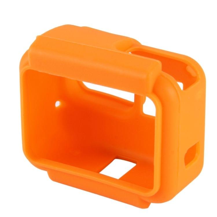 PULUZ Shock-proof Silicone Protective Case with Lens Cover for GoPro HERO(2018) /7 Black /6 /5 with Frame(Orange)