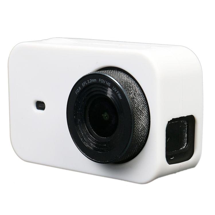 For Xiaomi Mijia Small Camera Silicone Protective Case with Lens Cover(White)