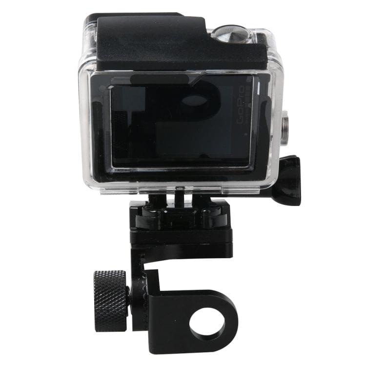 Motorcycle Rearview Mirror CNC Aluminum Alloy Stent Fixed Bracket Holder for GoPro  NEW HERO /HERO6  / 5 /5 Session /4 /3+ /3 /2 /1, Xiaomi Xiaoyi, SJCAM Camera(Black)