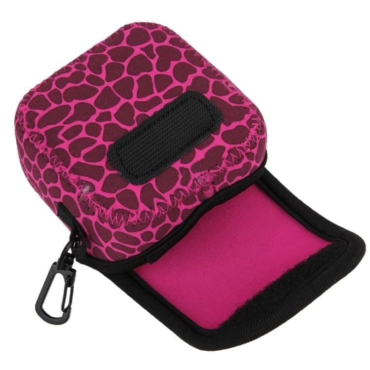 NEOPine GN-5 Leopard Texture GoPro Accessories Waterproof Housing Neoprene Inner Protective Bag Camera Pouch for GoPro HERO5/ 4 /3+ /3 /2 /1(Magenta)