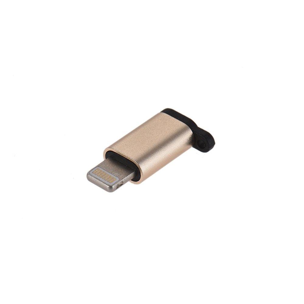 Aluminum Alloy Android Micro USB Female to Lightning Male Sync Data Converter Charging Adapter for iPhone iPad Data Cable