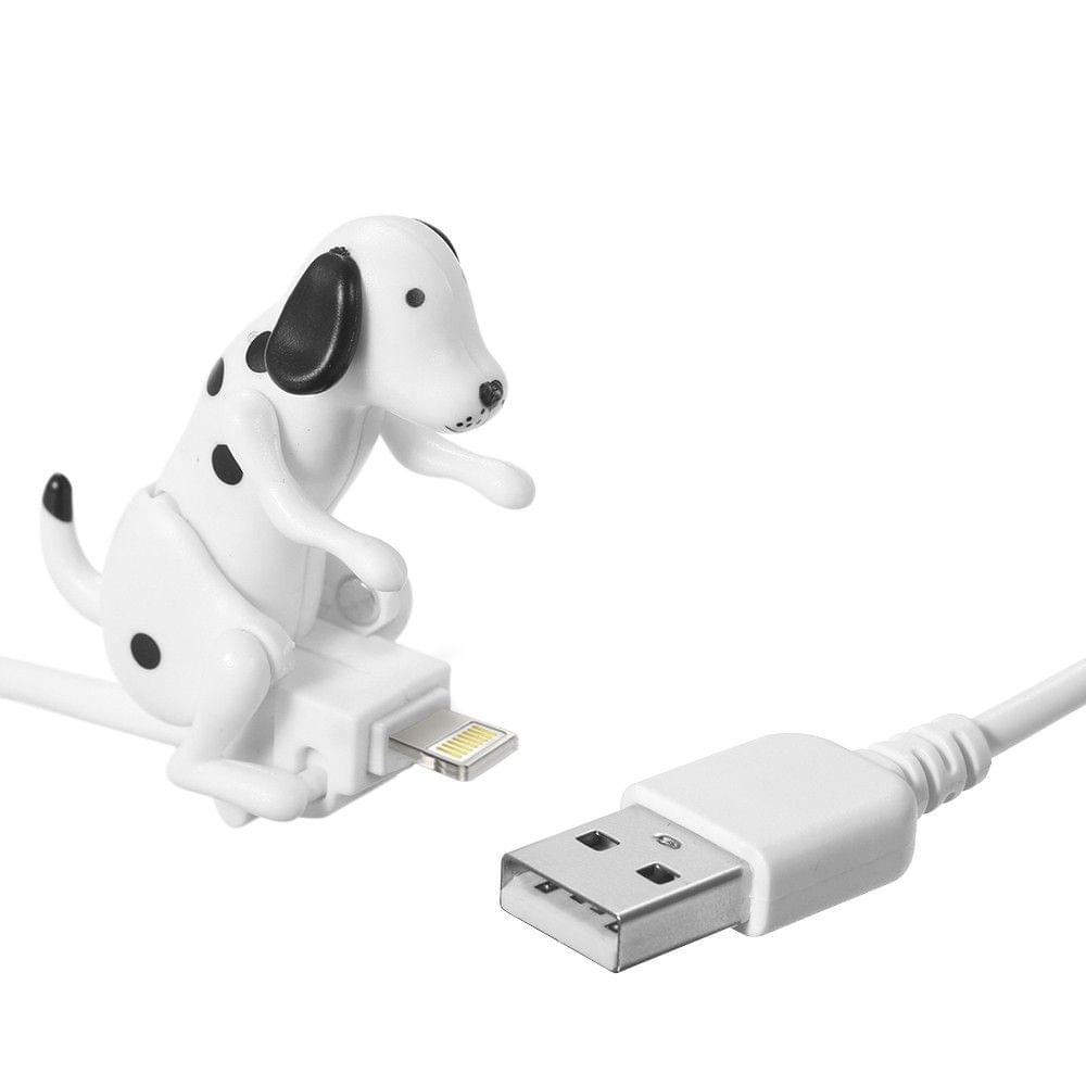 Portable Funny Cute Pet USB Cable Mini Humping Spot Dog Toy Gadget Charger Christmas for iPhone Lightning Dock