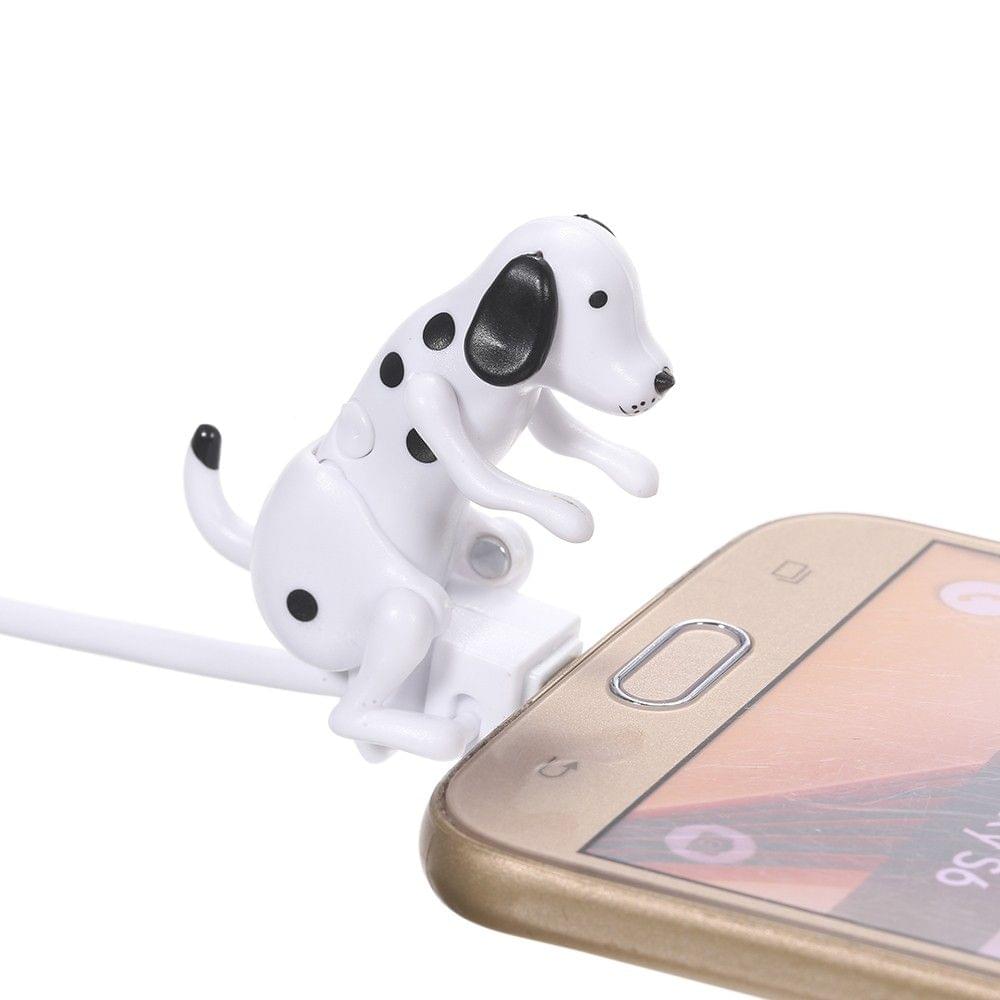 Portable Funny Cute Pet USB Cable Mini Humping Spot Dog Toy Gadget Charger Christmas for iPhone Lightning Dock
